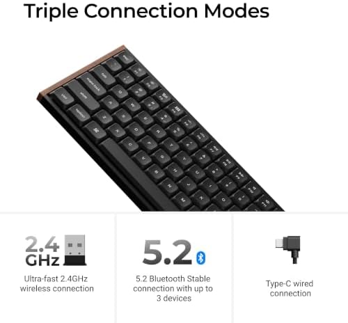 Keychron K1 Ultra 8K Low Profile Wireless Mechanical Keyboard 80% TKL - 1