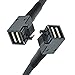 H!Fiber.com 12G Internal Mini SAS HD SFF-8643 to SFF-8643 Cable, 0.3m, 36 Pin, 12Gbps, 100-Ohm, with Sideband, Flexible, Support RAID, PCIE Controller, 0.3-Meter(0.98ft)