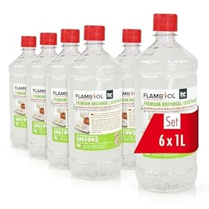 Höfer Chemie FLAMBIOL Premium Bioethanol Brenngel 6 x 1L