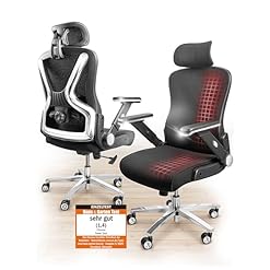 CLOUVOU PowerSeat Bürostuhl Ergonomisch [TESTSIEGER] Schreibtischstuhl 100% individuell einstellbar | Büro Stuhl & Gaming Stuhl | Computerstuhl Home Office Chair Ergonomic | Drehstuhl 200 kg