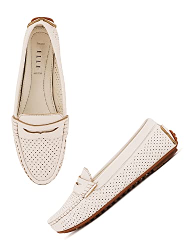 ELLE Womens Off White Loafer (B0BP2CBM33) Amazon Price History, Amazon Price Tracker