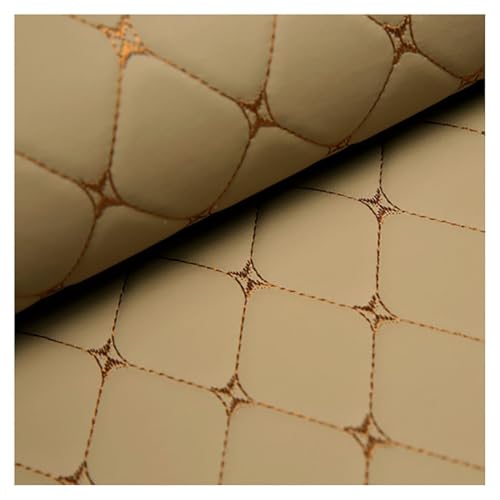 Simili cuir souple au mètre noir et beige pour rénover vos sièges auto et canapés