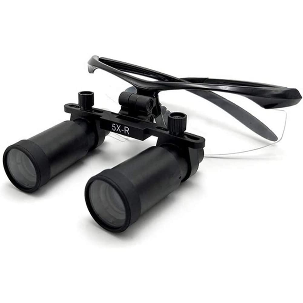 5X Dentist Lupenbrille Werkzeuge Fachmann Betrieb Binokular Lupen Surgical Für Zahnarzt Kopf Montiert Loupes Brillenlupe Optisches Glas Verwendung In Der Kosmetischen Chirurgie Labor HNO-Ästhetische