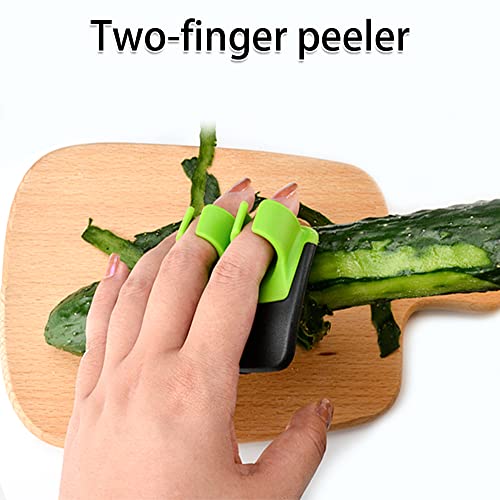4Pcs Palm Fruit Peeler - Silicone Finger Grips Peeler For Vegetables Finger Potato Peeler Hand Rubber Finger Grips Peeling Tools For Carrot Cucumber Pumpkin 2.5 * 2.5Inch (Assorted Colors) #TOP5
