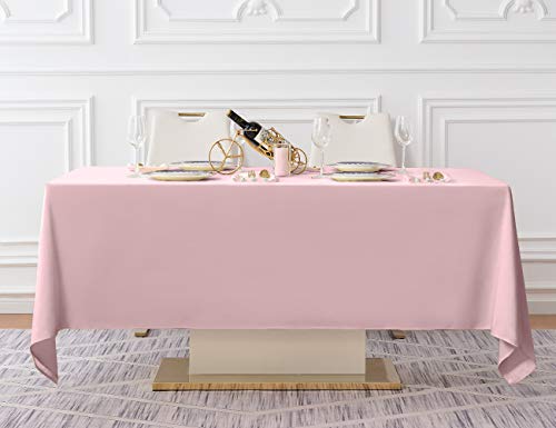 Surmente Tablecloth 60 X 102-Inch Rectangular Polyester Table Cloth For Weddings, Banquets, Or Restaurants (Pink) … …… #TOP5