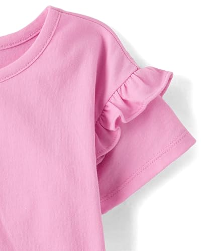 The Children's Place,Baby Girls,and Toddler Short Sleeve Everyday Casual Knit Shirt,Rainbow 4-Pack,18 Months,24 Months - image 3