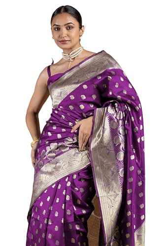Image of Subham Women Saree Chandrakor Paithani Silk Cotton | Soft Daily Wear Golden Zari Sari with Unstitched Blouse
