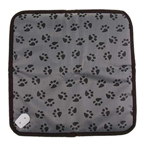 ペット用暖房車用温湿布防水犬猫用温湿布ペット用ヒーター犬・猫・小動物用電気毛布対応する冷温・過熱保護用暖房器具2段階の温度調節、省エネ、耐噛み性45×45cm (A)