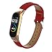 Produktbild BDIG Kompatibel für Xiaomi Mi Band 4 Mi Band 3 Armband Leder, Ersatzband Wasserdicht Lederarmband Strap Handgelenk Band Zubehör für Xiaomi MiBand 3 Miband 4 (Fitness Tracker Nicht Enthalten)