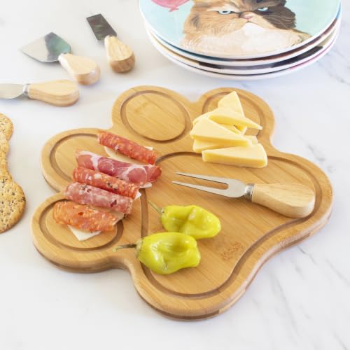 Tabla de cortar en forma de pata de perro y bambú miniatura 2