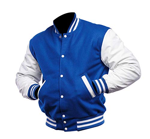 Image of Mens Letterman Black Varsity Jacket - Black School Teen College Bomber Jacket
