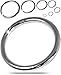 Produktbild O-Ringe Stahl | wählbar: 12 - 50mm / 10 - 50 Stück | Rostschutz | robust und langlebig | silberfarbene Rundringe | Stahlringe sind vernickelt | Metallringe (Innendurchmesser 20mm - 50 Stück)