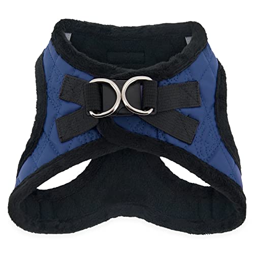 Voyager Step-In Plush Dog Harness – Soft Plush, Step In Vest Harness For Small And Medium Dogs By Best Pet Supplies - Royal Blue Faux Leather, L (Chest: 18 - 20.5") #TOP1