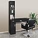 OmySalon Salon Stations for Hair Stylist, Locking Barber Station Organizer, Wall Mount Hair Styling Equipment with 2 Drawers, 1 Storage Cabinet, 3 Open Shelves, for Beauty Spa Hairdresser, Black