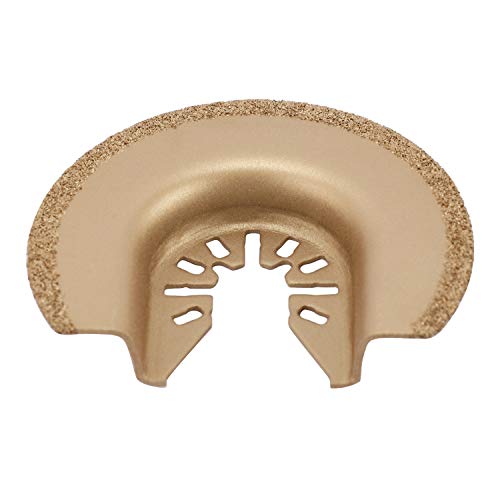 HighFree Semicircle Carbide Oscillating Blade, 2-1/2-Inch(64mm) Multi Tool Quick Release Oscillating Saw Blade Compatible with Bosch Chicago Craftsman Dewalt Dremel Fein and more (Pack of 5)