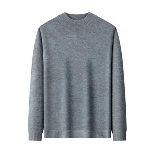 Men'S Half Mock Neck Long Sleeve Solid Color Sweater Soft Warm Basement Sweater3