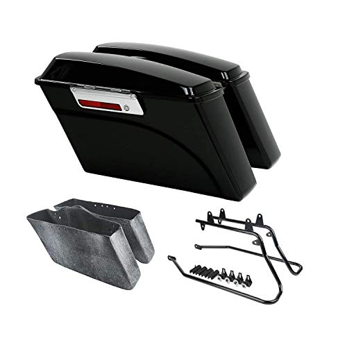 Alforjas duras TCMT con soportes de conversión para Harley Softail Heritage Deluxe modelos 1984-2017 (excepto Softail Slim y Deuce)