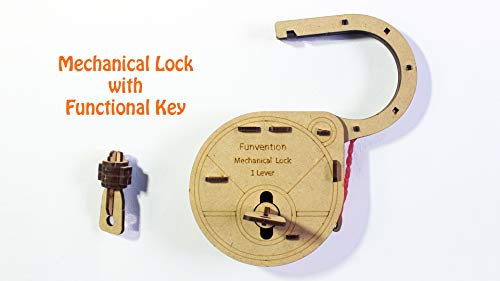 Image of Funvention DIY Mechanical Lock with Key (Pack of 6) - Build Working Lock Yourself - STEM Learning Birthday Return Gifts Party Pack