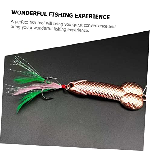 Outanaya 2 Pçs Iscas De Lantejoulas De Metal Iscas De Pesca De Baixo Iscas De Pesca De Água Doce Isc