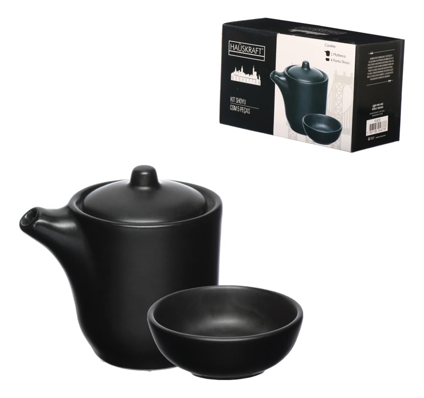 HAUSKRAFT - Kit Shoyu Manhattan preto 5 peças | Amazon.com.br