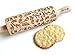 MEOW CATS EMBOSSING ROLLING PIN WOODEN HANDMADE ROLLING PIN with CATS GIFT FOR CAT LOVERS