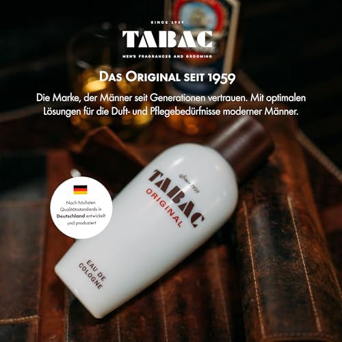 8. Bild von TABAC ORIGINAL Eau de Cologne für Herren: Klassischer Männerduft mit Moschus und Ambra, markanter Herrenduft mit herb-frischen Akzenten und holzig-würzigen Aromen, Made in Germany, 300 ml Splash 300 ml (1er Pack)