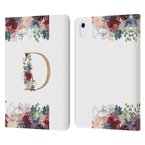 Étui iPad Air 2022 motif floral rose et or pour le travail et voyage