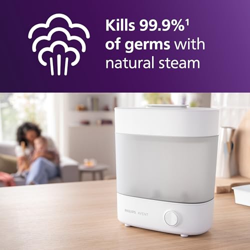 Philips Avent Advanced Bottle Steriliser, Kills 99.9% of Germs*, 10 min Sterilising Cycle - SCF291/01 - imagen 2