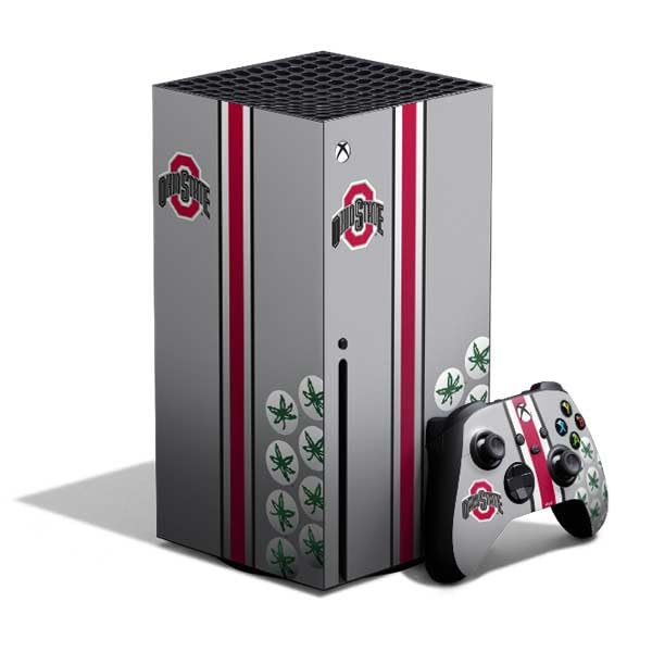 Skinit Decal Gaming Skin Compatible with Xbox Series X Bundle - Officially Licensed Ohio State University Buckeyes Design