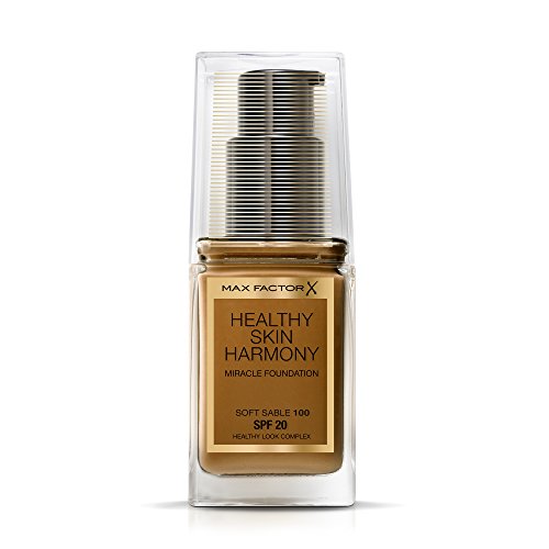 Max Factor Healthy Skin Harmony Foundation, SPF 20,Soft Sable 100, 30 ml
