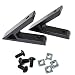 PZRT 2pcs 45 Degree Angle 2020 Aluminum Corner Brackets Profile Corner Joint Connectors Corner Braces with Mounting Screws and Nuts, Black