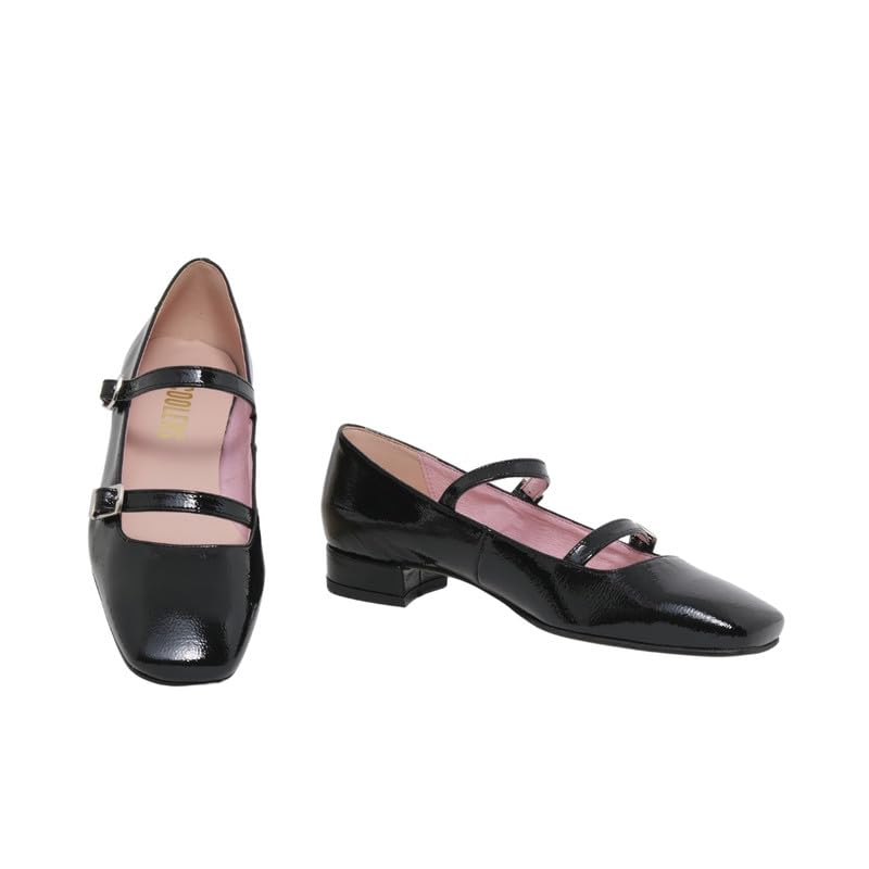 BAILARINA MARY JANE PIEL ESCOOLERS DOROTHY E2327T - 37, Negro
