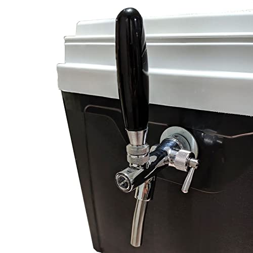 Chopeira A Gelo 34L com Torneira Italiana Cromada, Serpentina 10m e Destrave para Barril 5L Preto