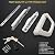 ALLYWASAI Sliding Patio Door Handle Set with Mortise Lock, Suitable for Sliding Glass Patio Door Thickness from 1.5in to 2in, 4-15/16" Screw Holes, Need to Drill, Reversible Design, Keyed, White