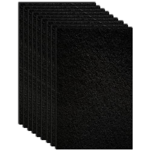 MEDUWEDU 10-Pack 4.5 x 6.5 Carbon Filter Pads for Covered Cat Litter Boxes Odor Control Replacement Liners for Enclosed Litter Systems
