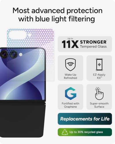 Image of ZAGG Glass XTR5 Samsung Galaxy Z Flip8 Screen Protector