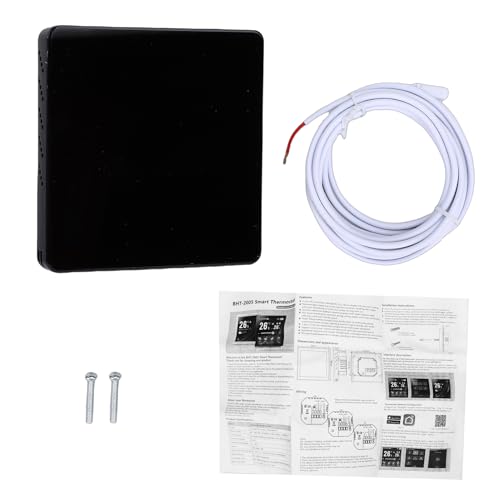 FTVOGUE Termostato de Calefacción por Suelo Eléctrico WiFi, Controlador de Pantalla Táctil Inteligente, 16A, Pantalla de 4 Pulgadas, para Calefacción Doméstica y Comercial (Black)