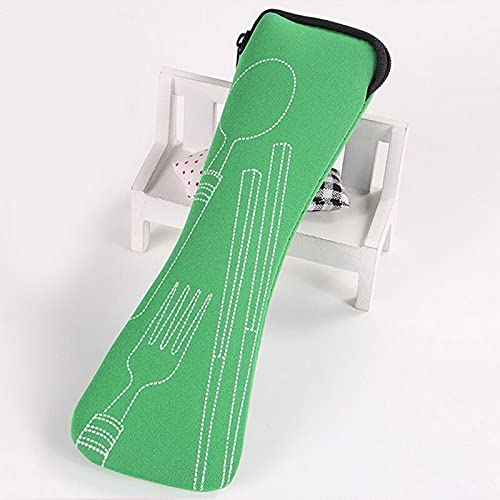 1PC Tableware Bag Washable with Zipper Travel Cutlery Kit Case Portable Pouch For Dinner Travel Camping Tableware Household Tool
