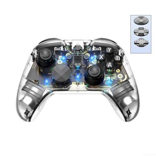 Controlador de juego inalámbrico Floweringbeter para teléfono móvil con joystick fibra carbono
