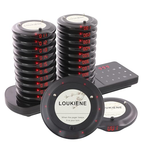 Image of Restaurant Paging System Wireless Calling System 20 Coaster Pagers