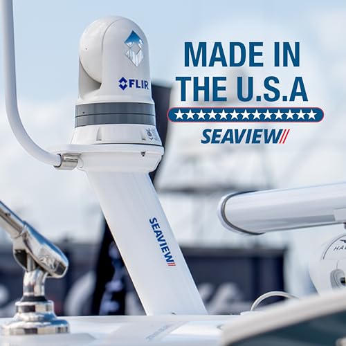 Image of SEAVIEW FWD Raked 5 inch White Modular Mount | Designed for radars, Starlink, satdomes, cameras & searchlights | 7 inch x 7 inch base plate | Top Plate Required | PMF57M1.