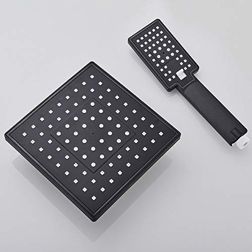 Robinet noir de douche avec tête effet pluie pour eau chaude stable