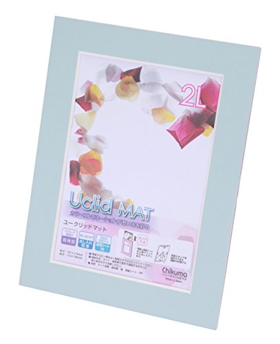 Chikuma フォトフレーム Uclidマット 2L ペールブルー 18576-5
