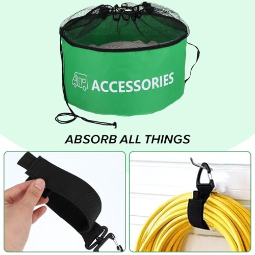 Image of 4 Pack Waterproof RV Hose Bag Storage, RV Utility Bag for Sewer Hose, Camper Storage Bags 4 Colors for Sewer and Fresh Water Hoses, Electrical Cords, Camper Tools Accessories