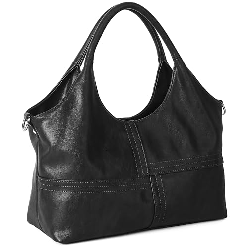 KOGTLA Vegan Leather Purses for Women with Detachable Satchel Strap, Ladies Handbags, Tote Hobo Bags with Top Handle