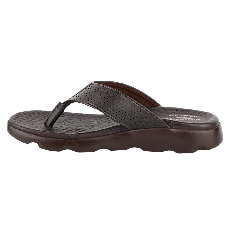 Image of Medifeet Broad Strap Cushioned Leather Slippers for Women