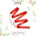 KINBOM 2pcs Dance Ribbons, 78.7 Inch Long Twirling Dancing Ribbon Gymnastics Ribbon Streamers for Kids Artistic Dancing Training Party, with Ribbon Dancer Wand (Red)
