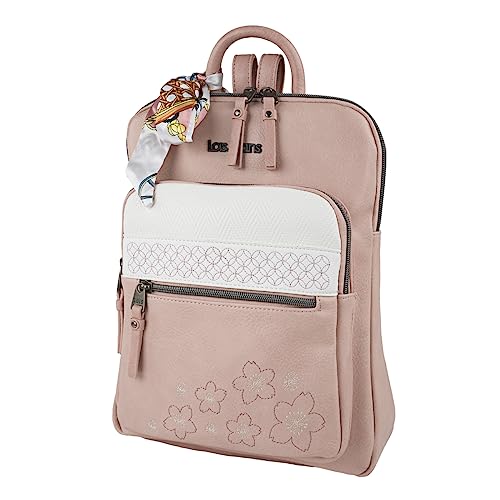 Lois - Bolso Mochila Mujer Elegante Tipo Casual Moderna Para Vestir Mochilas Mujer Estilo Urbano Mochila Negra Mujer Pequeña Ideal Para Uso Diario, Rosa
