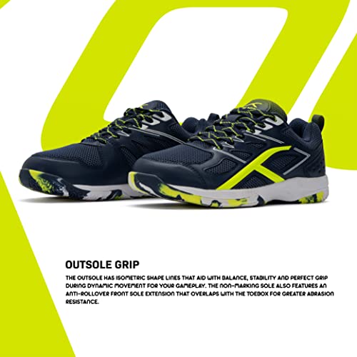 Image of Hundred XOOM Non-Marking Cushion Badminton Shoe (White /Black, 4UK)