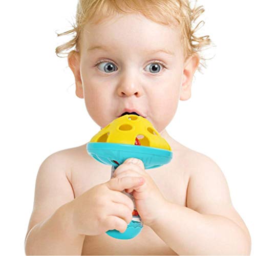 Nizomi� Mushroom Rattle Toys for Infants Teether New Born Baby Products, Sensory Toys, Made In Kids Friendly Recycle Non-Toxic Material,Safe And Hygienic, Nibbler Pretend Play Toys, Attractive Color, Finishing(Without Any Sharp),Early Educational, Best Baby’s Activity Center